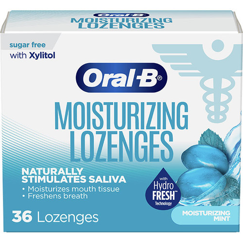 Oral-B Dry Mouth Lozenges, Moisturizing Mint flavor