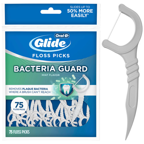 Glide Bacteria Guard Dental Floss Picks, 75 Pick