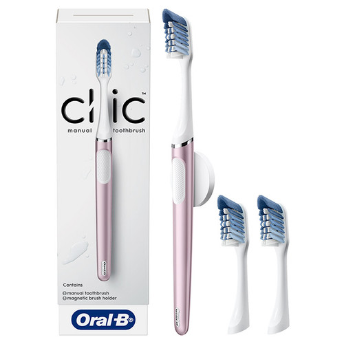 Clic Toothbrush Deluxe Starter Kit, Rose Gold