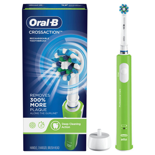 Cross Action Electric Toothbrush, Green