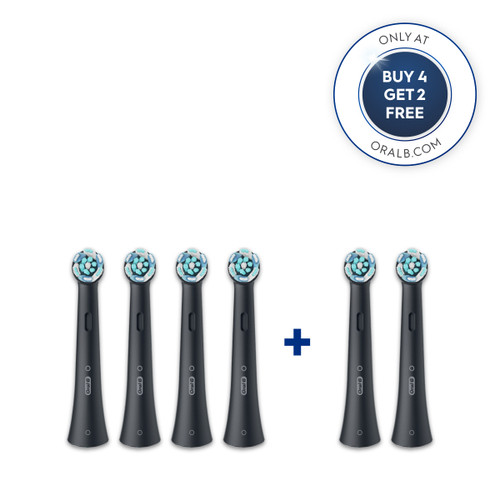 Oral-B iO Ultimate Clean Replacement Brush Heads, 6-Count, Black