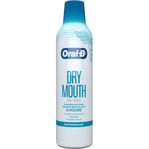 Oral-B Dry Mouth Oral Rinse Mouthwash, Moisturizing Mint