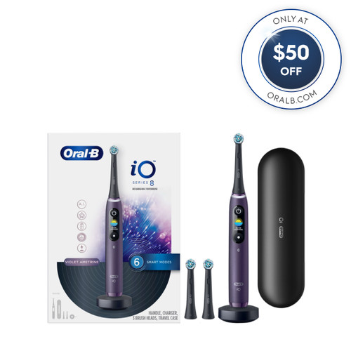 Oral-B iO Series 8 Electric Toothbrush, Violet Ametrine