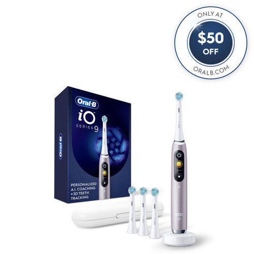 iO Series 9 Rechargeable Electric Toothbrush, Rose Quartz