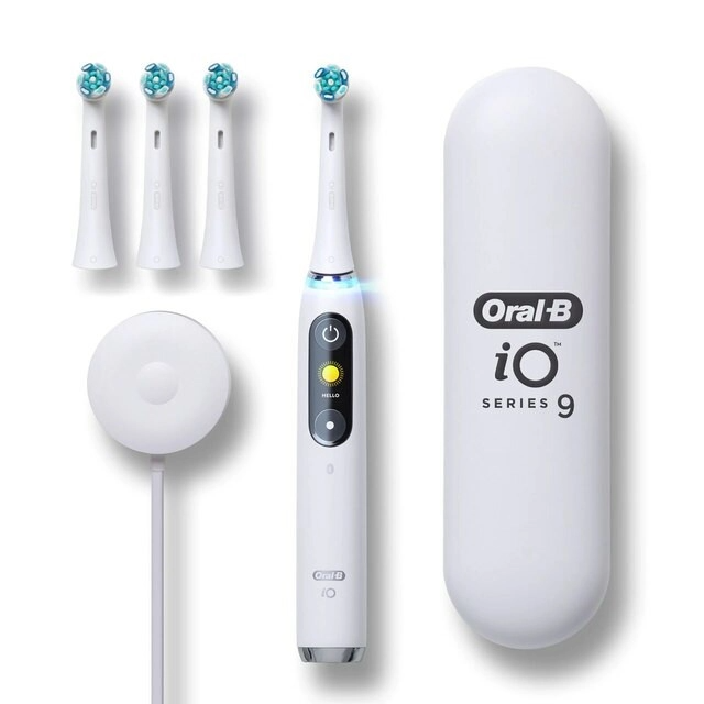 iO Series 9 Rechargeable Electric Toothbrush, White Alabaster